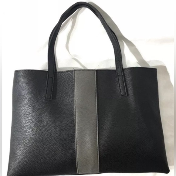 Vince Camuto Lucky Tote Pebbled Leather Bag in Black - Picture 10 of 12